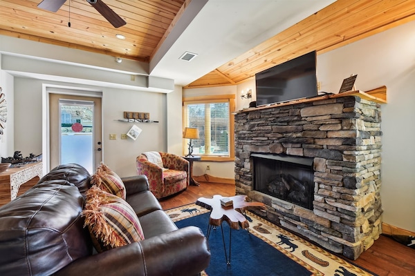 Fireplace in the living area