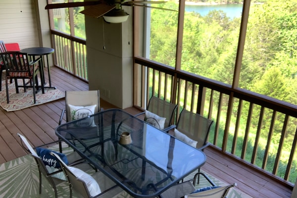 Screened porch resurfaced and new screens for 2020!