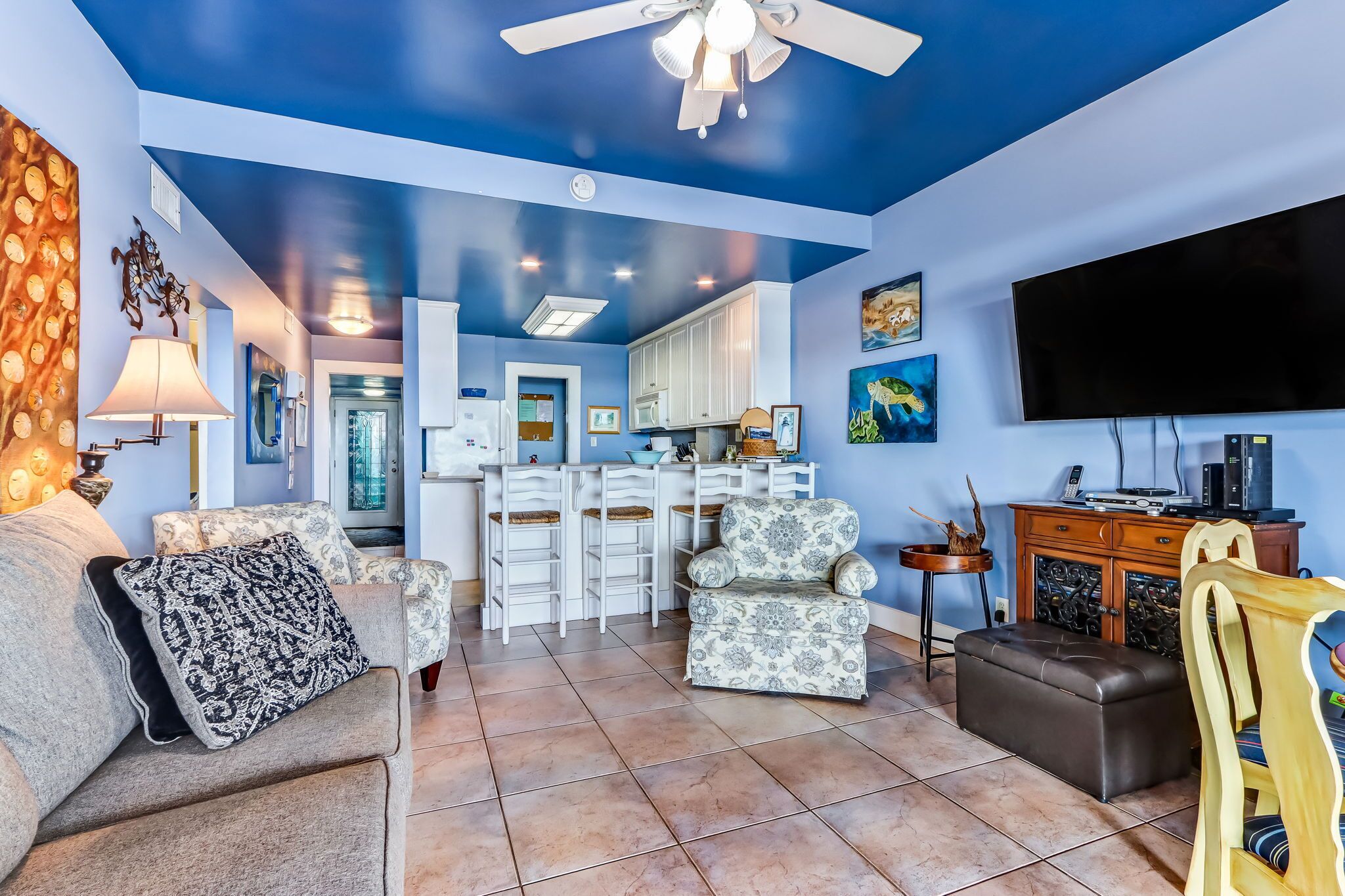 TV connectée, lecteur de DVD, livres, vidéothèque