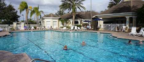 Outdoor pool, a heated pool
