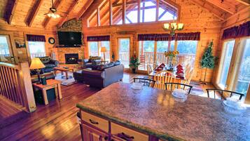 Smart TV, chimenea, videojuegos y reproductor de DVD