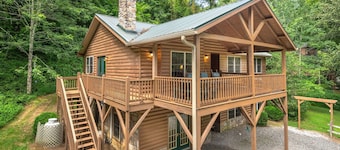 ノースカロライナ州アッシュビルに近いChestnut Lodgeは、ウィーバービルの静かな森の中にあります。