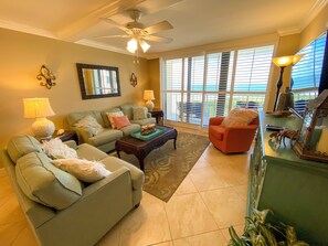 Smart TV, books, stereo - Marco Updated Beach Front Condo, 2Br 2Ba, 1605 - T4, Pool, Beach & Ocean Views (Marco Island)