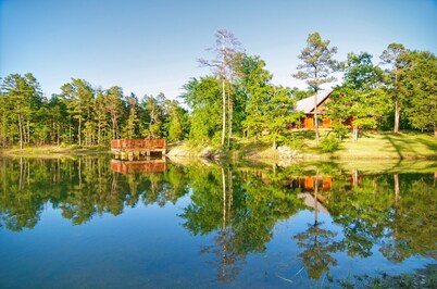 Lazy J Hideaway -Hot Tub, fire pit, secluded cabin