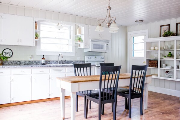 Dining - Unique! A renovated old railroad depot turned into a cozy cottage. (Gotham)