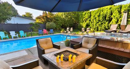 Kävele keskustaan, lämmitetty suolavesi uima-allas, poreallas, askeleen päässä Park