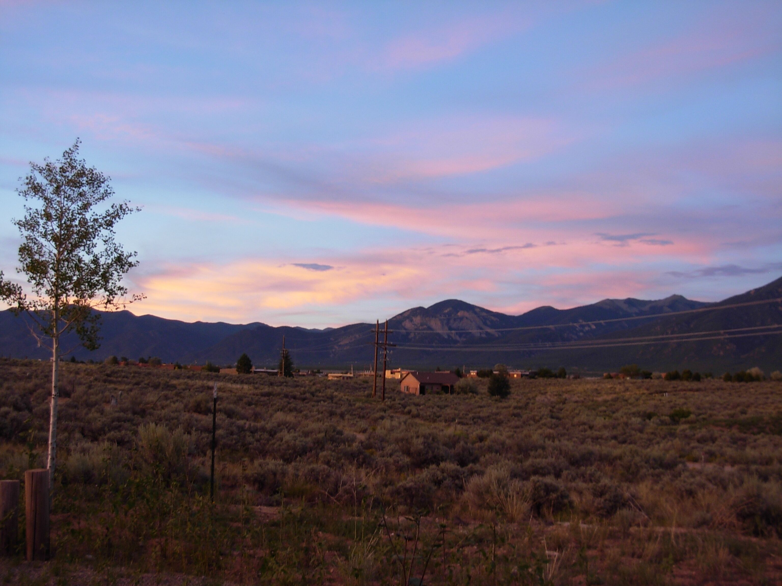 Sunset at home in the summer