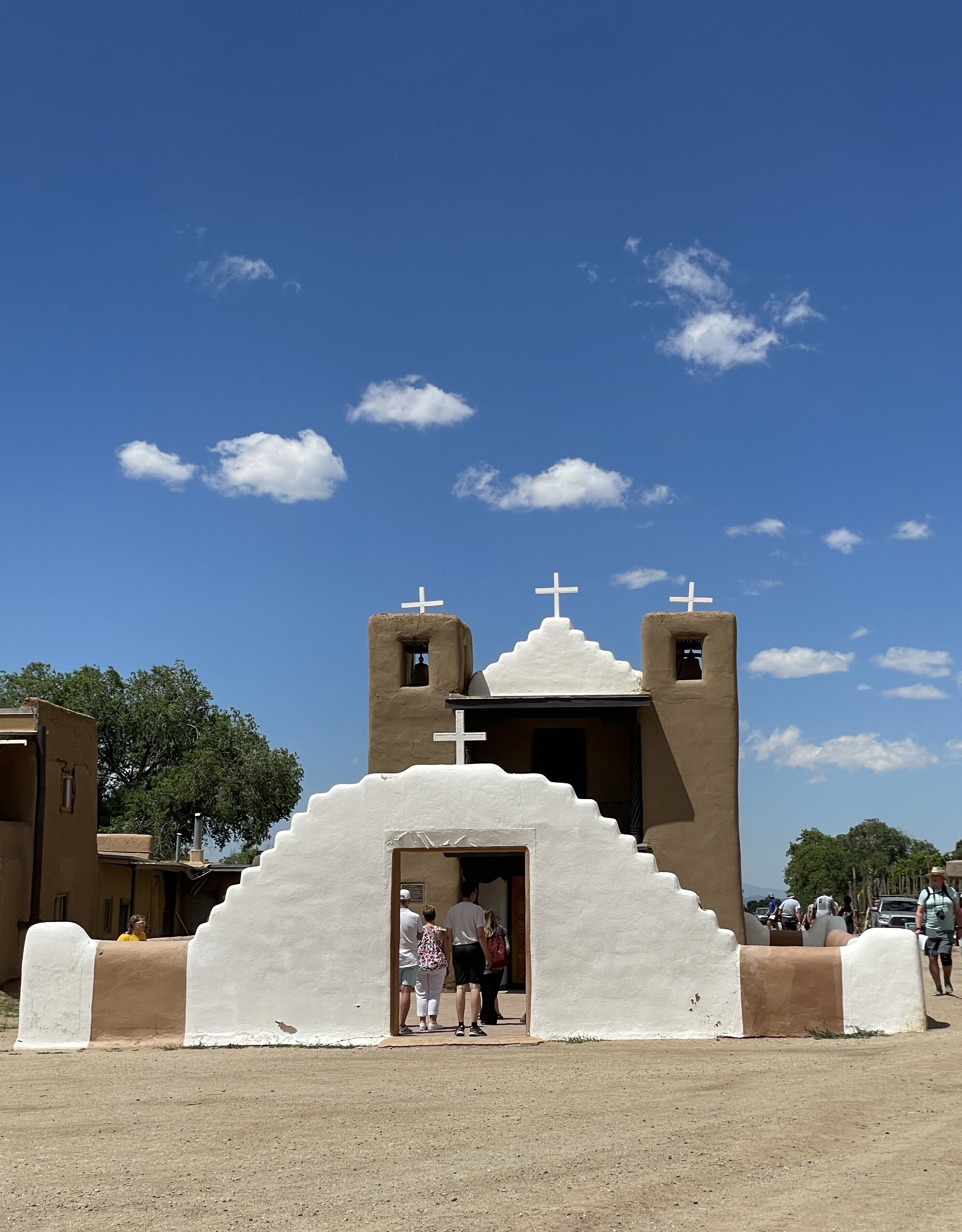 San Geronimo Church rebuilt in1850. Original 1619; destroyed by US Army in 1847.