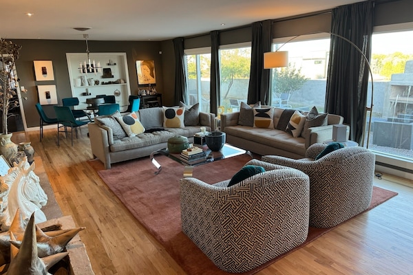 Make yourself at home in this stylish and cozy living room.