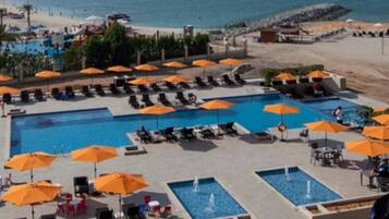 Utsikt mot strand/hav