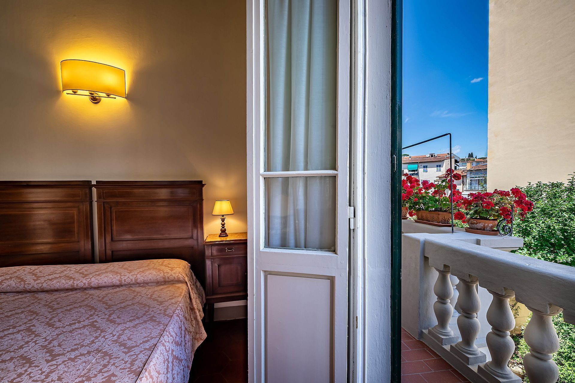 Superior Double Room, Terrace, Garden View | Down comforters, individually furnished, desk, iron/ironing board