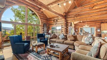 Televisión y chimenea