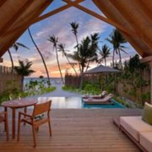 Pool Beach Villa - Sunset | Premium bedding, minibar, in-room safe, individually furnished