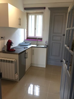 Classic Apartment, Patio | Private kitchen