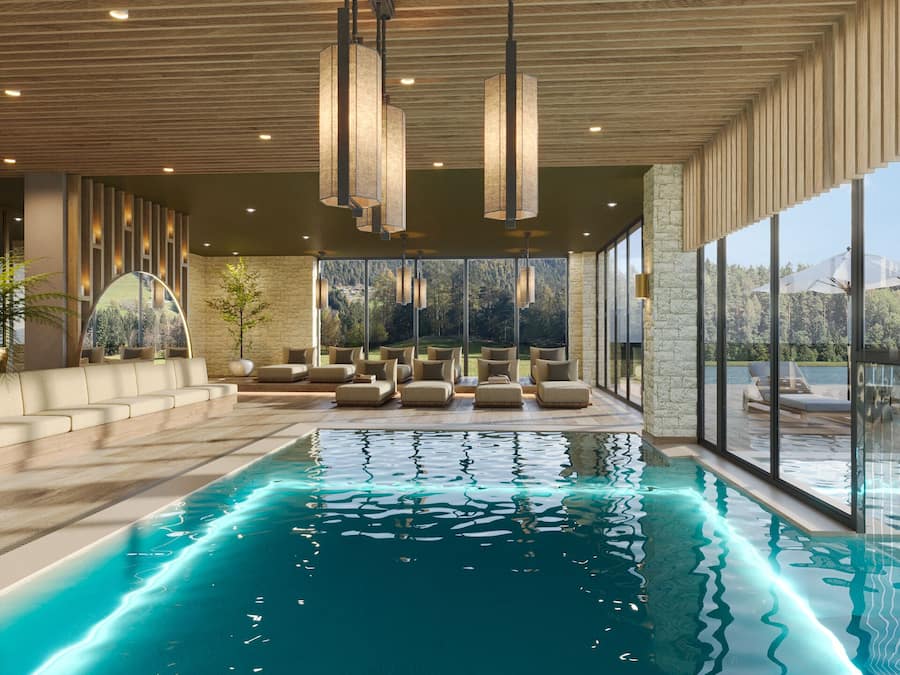 Innenpool, Außenpool, geöffnet von 08:00 Uhr bis 22:00 Uhr, Liegestühle