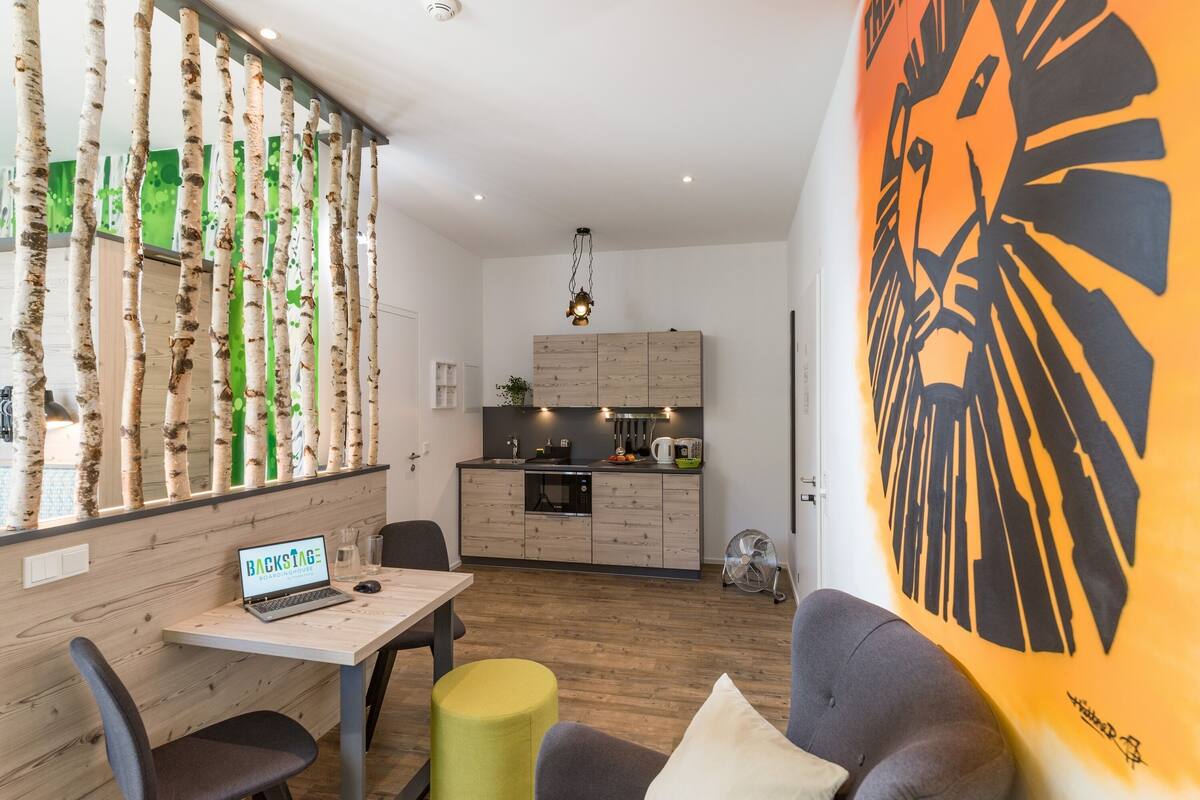 apartment, accessible, non smoking | living area | 42-inch flat-screen tv with cable channels, tv