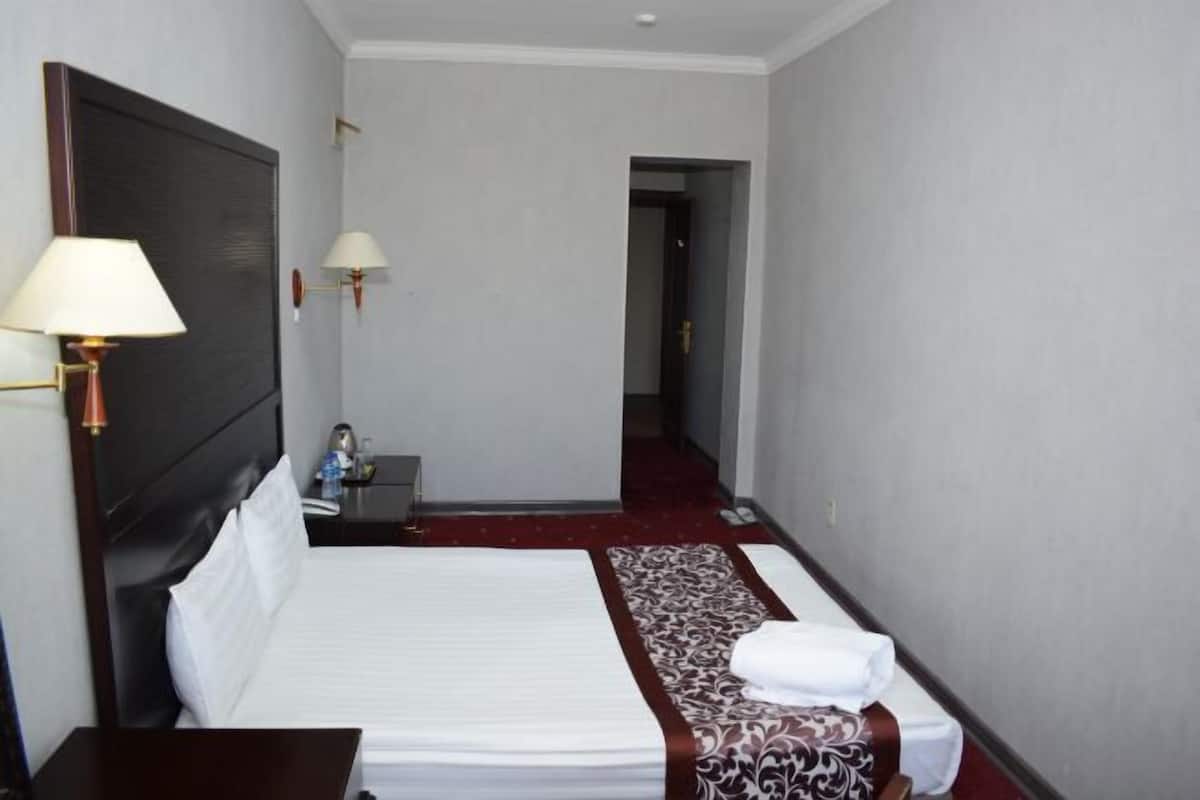 Minibar, skrivbord, arbetsyta för laptop och strykjärn/strykbräda