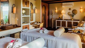 Body treatments, deep-tissue massages, body wraps, body scrubs, facials