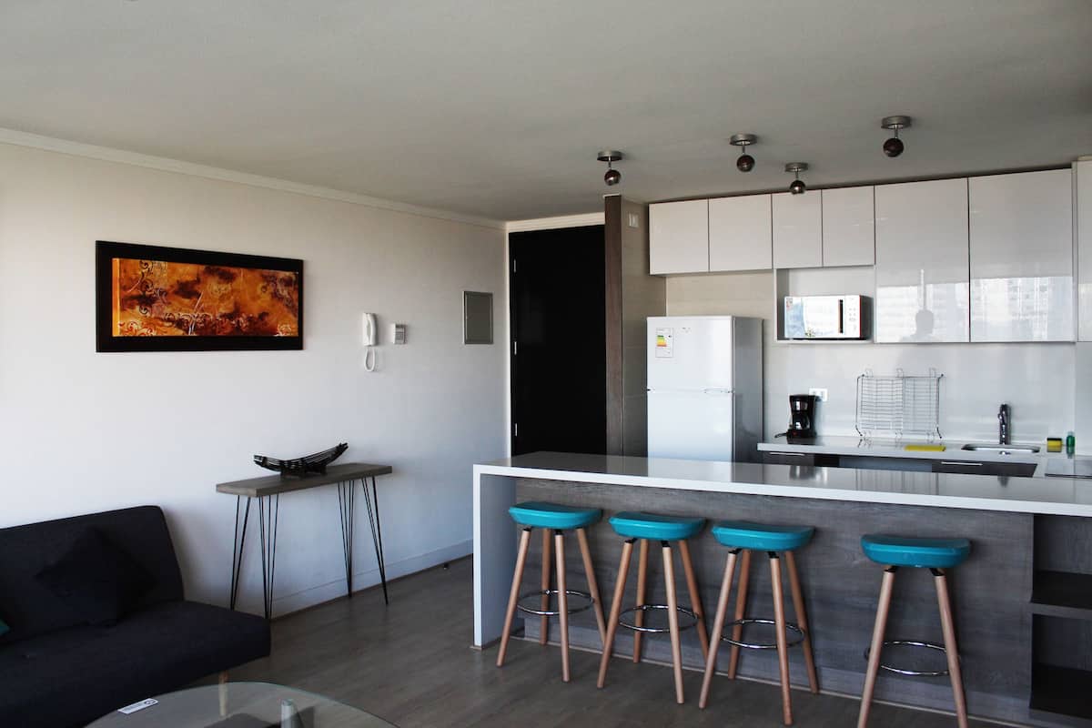 Appartement Standard, 2 chambres | Cuisine privée | Cafetière-théière, réfrigérateur grande capacité avec congélateur