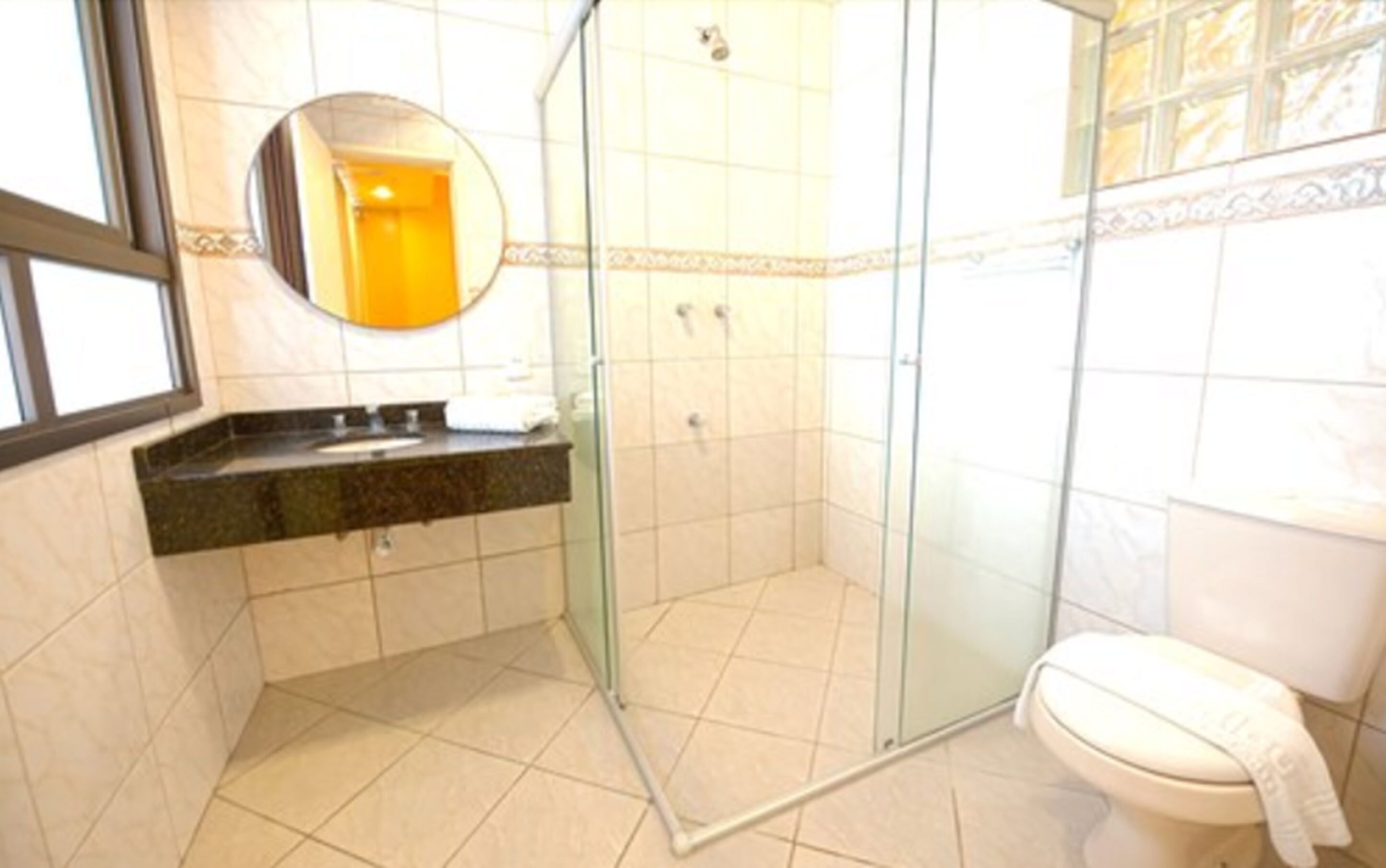 superior double or twin room | bathroom | shower, free toiletries, hair dryer, towels