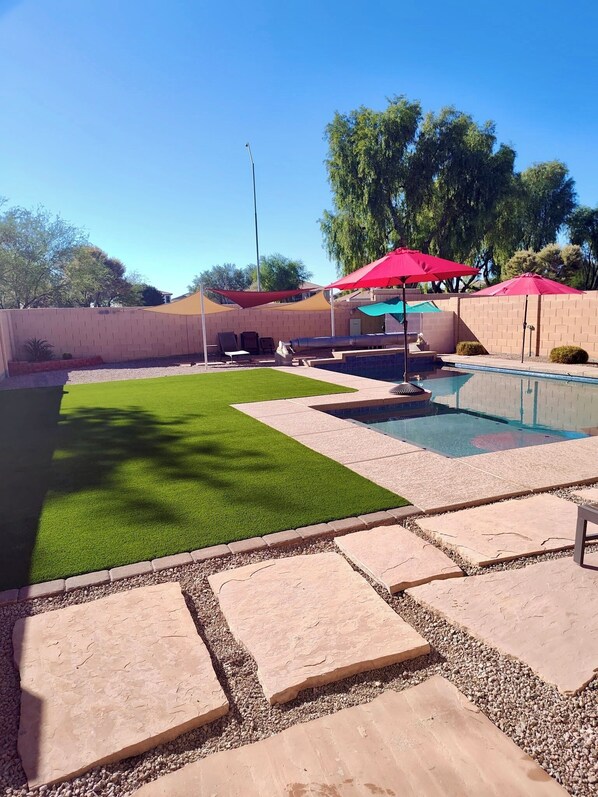 A heated pool