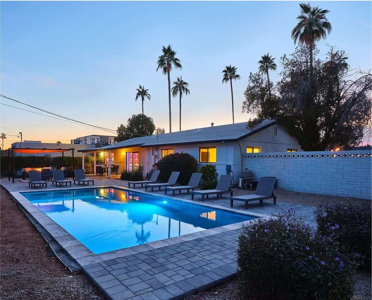A heated pool