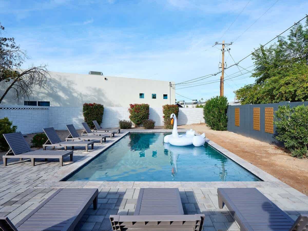 A heated pool