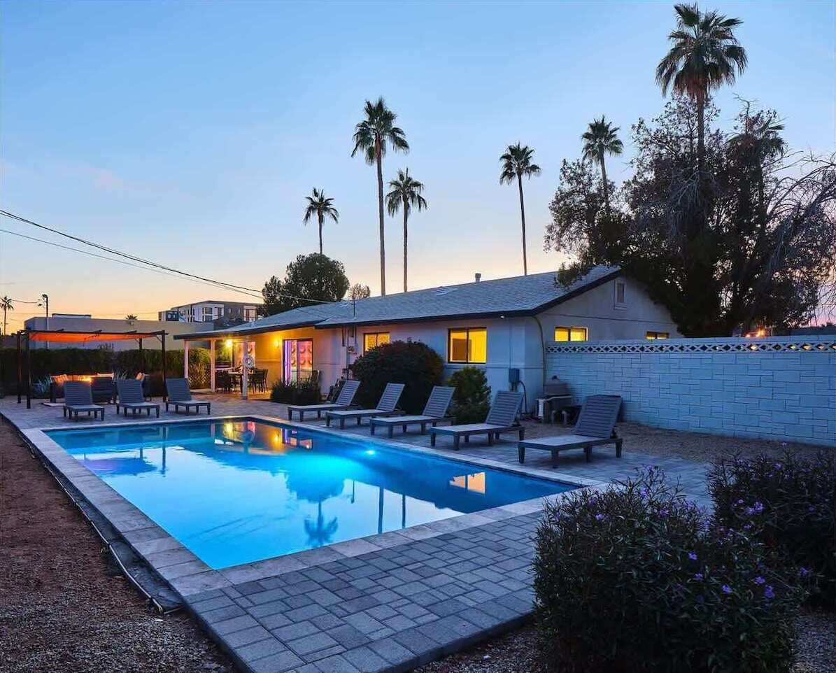 A heated pool