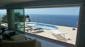 Piscine extérieure, piscine chauffée