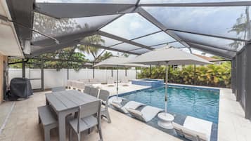 Outdoor pool, a heated pool