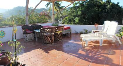 Casita Tortuga, spacious 1BR1BA, roof terrace w view, walking dist to beach&town