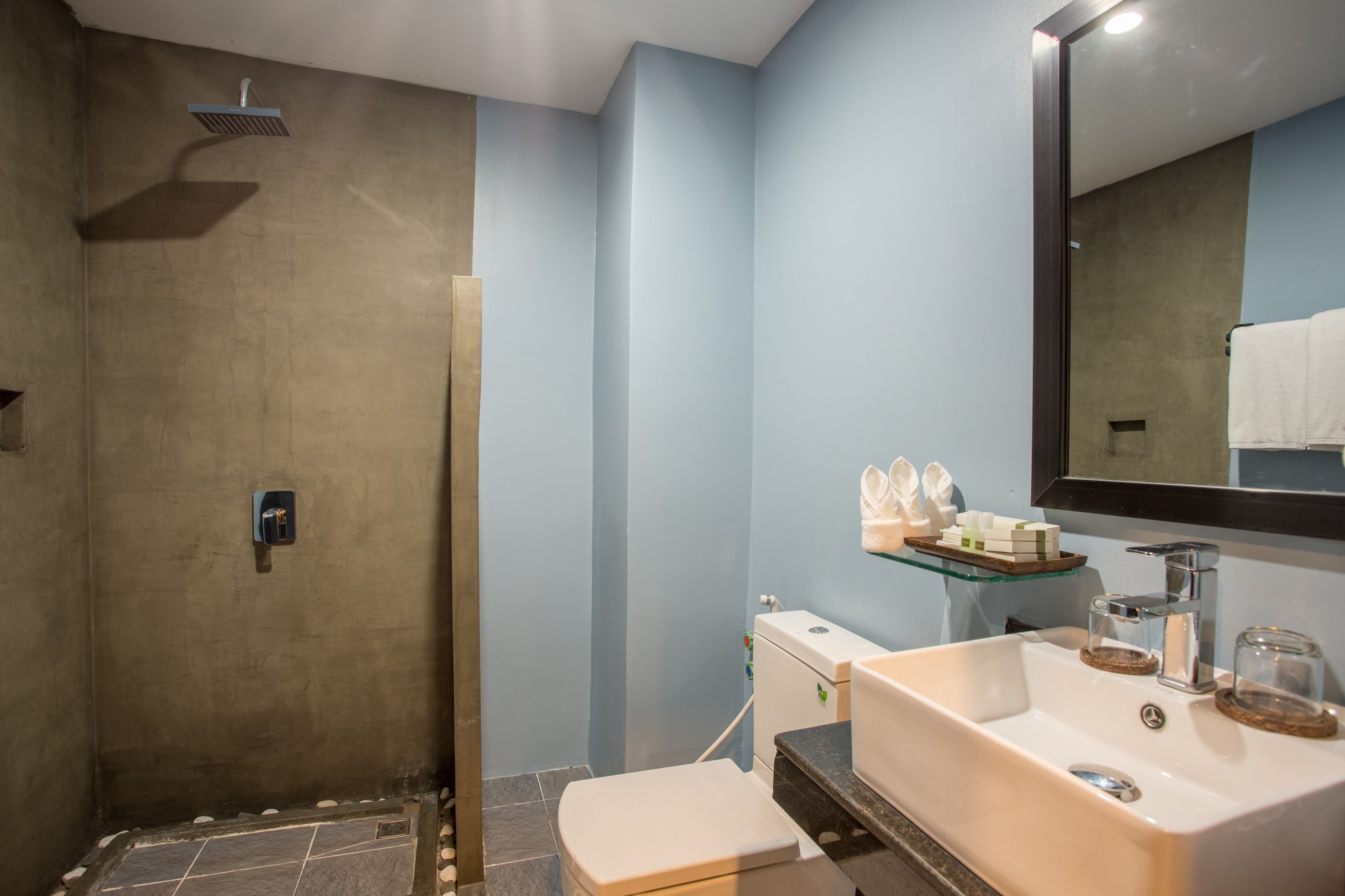 deluxe family room (4 adults) - free pick up | bathroom | shower, free toiletries, hair dryer, dressing gowns