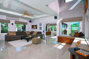 Living room - 8 Bedrooms Twin Villas in Chaweng SDV193/194-By Samui Dream Villas (Koh Samui)