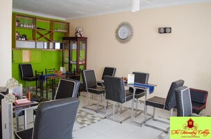 Lunch and dinner served, African cuisine