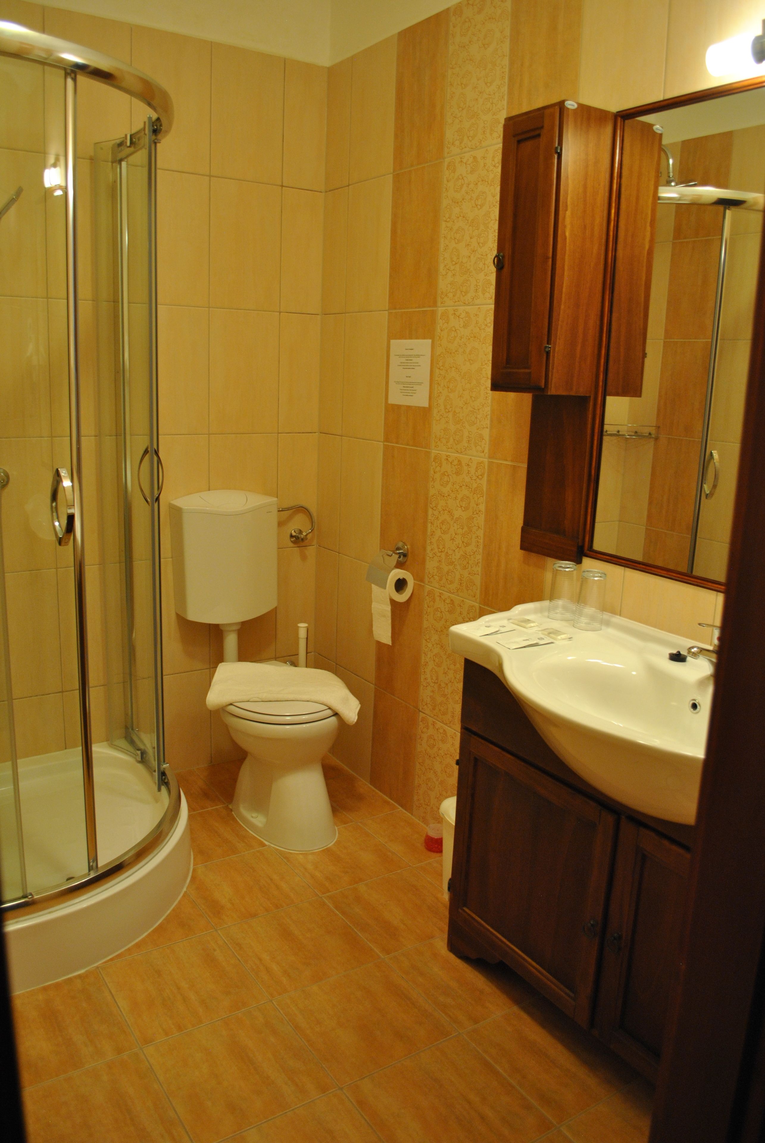 double room | bathroom | shower, free toiletries, hair dryer, towels