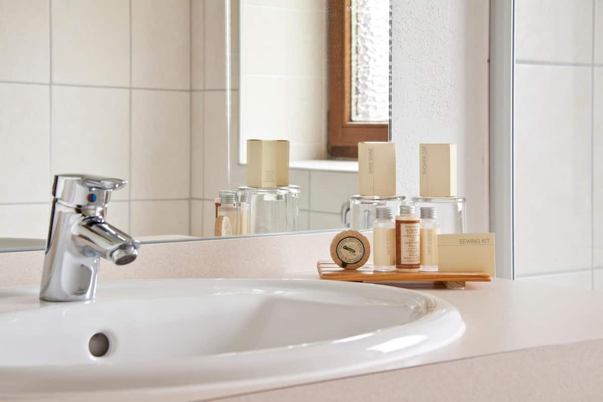 free toiletries, hair dryer, bathrobes, slippers