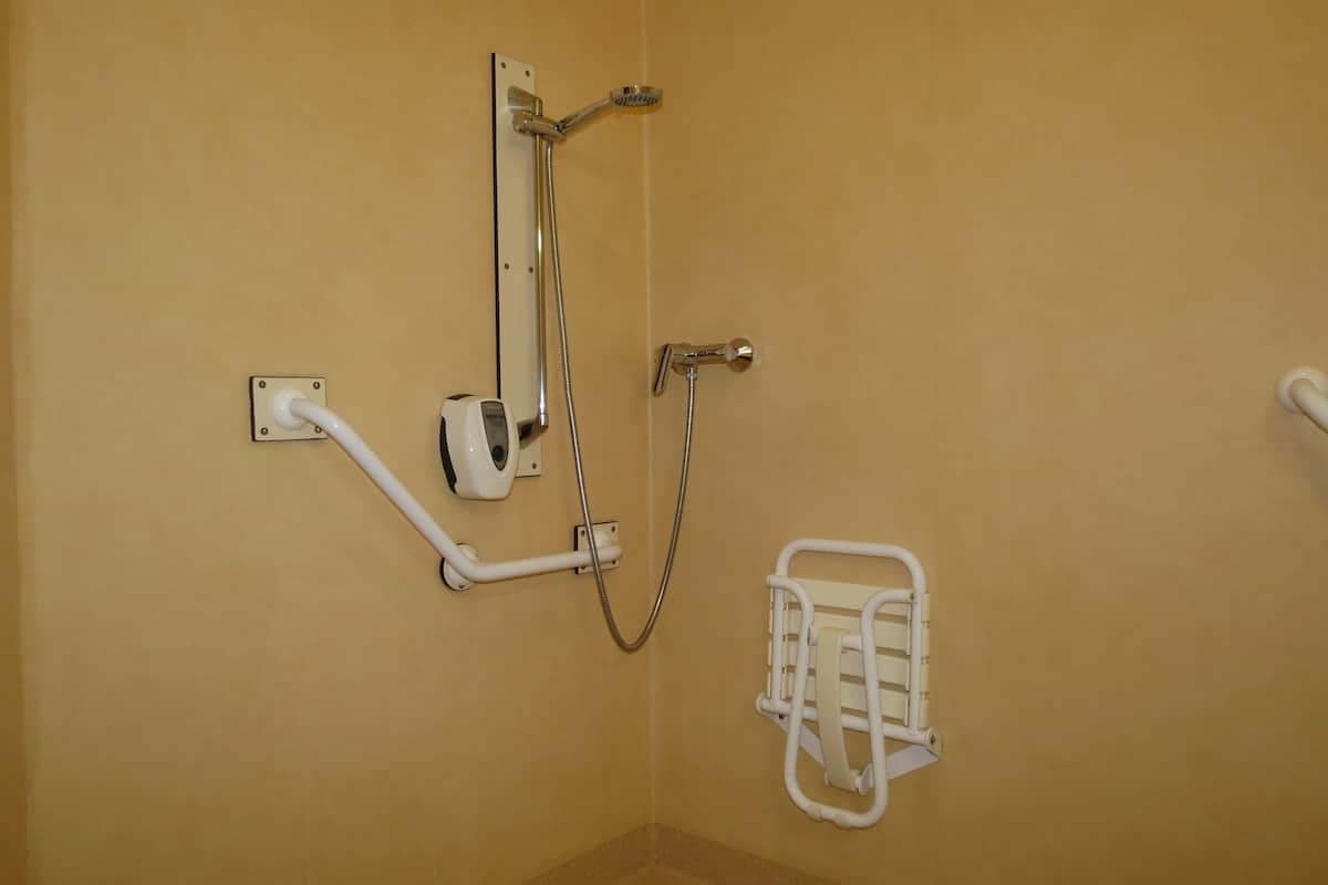 İki Ayrı Yataklı Oda, Engellilere Uygun | Banyo imkân ve özellikleri | Duş, ücretsiz banyo/kozmetik ürünleri, saç kurutma makinesi, havlu