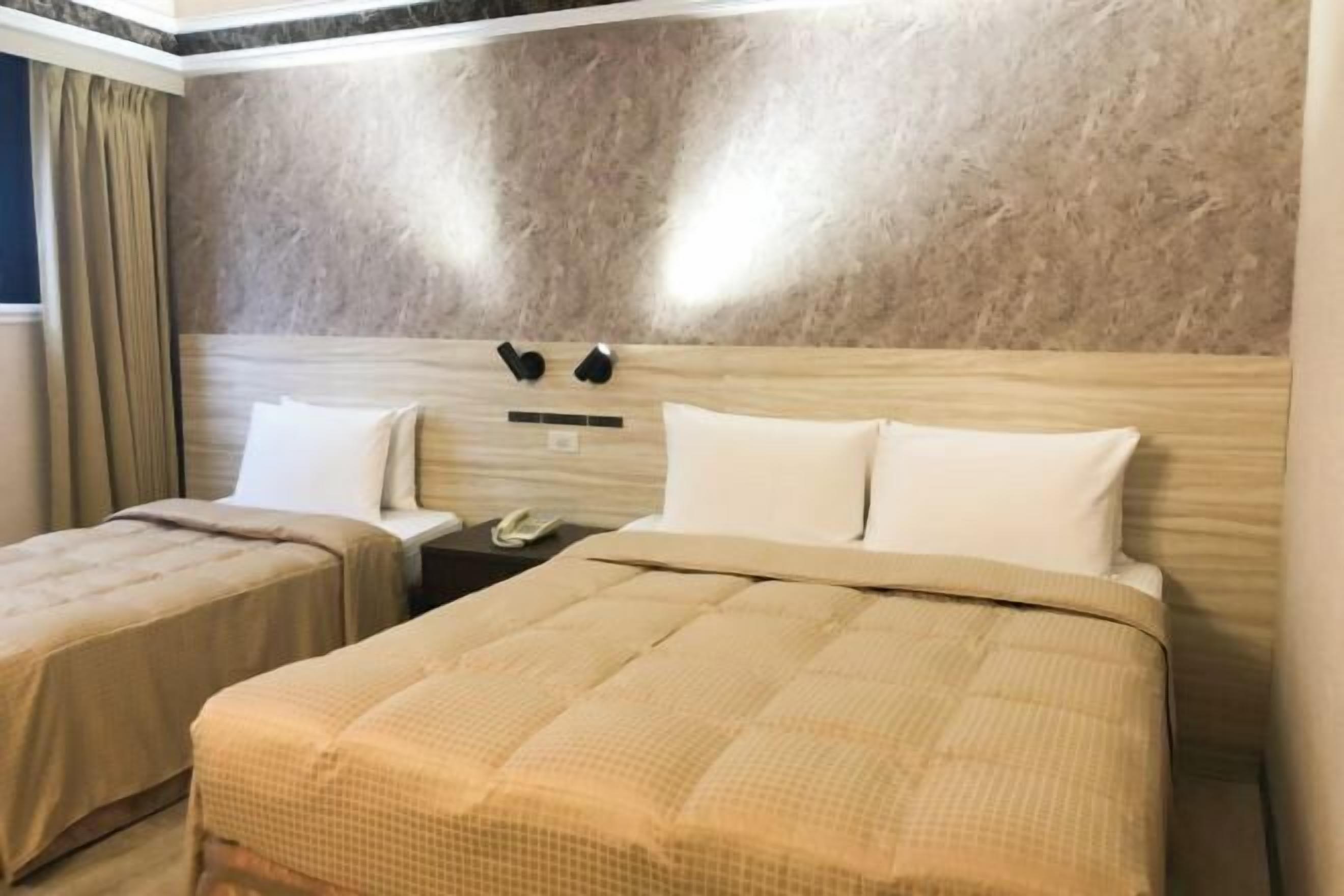 Desk, laptop workspace, blackout drapes, soundproofing