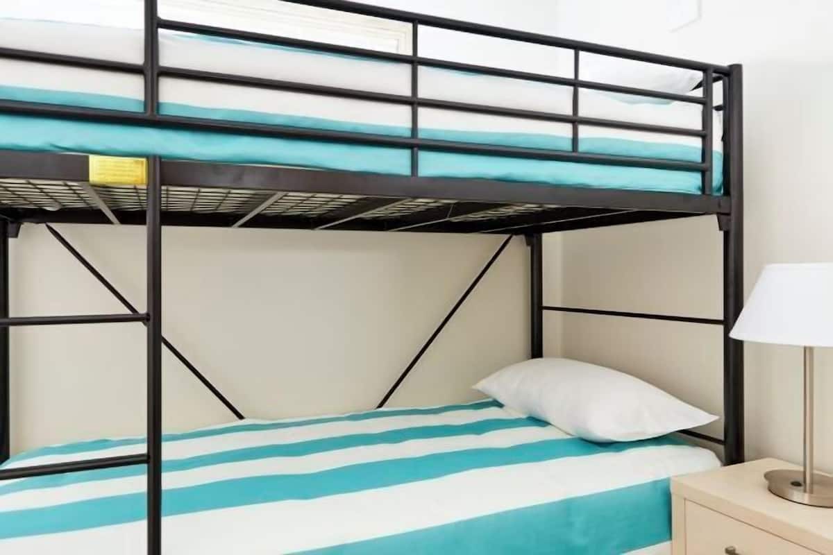 1 bedroom, iron/ironing board, bed sheets