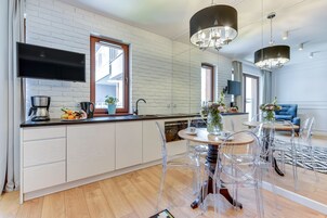 Classic-stúdíóíbúð | 1 svefnherbergi, rúmföt af bestu gerð, ókeypis vöggur/ungbarnarúm