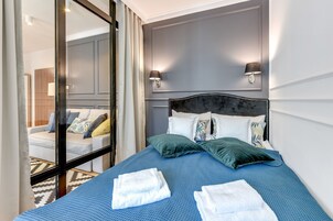 Classic-stúdíóíbúð | 1 svefnherbergi, rúmföt af bestu gerð, ókeypis vöggur/ungbarnarúm