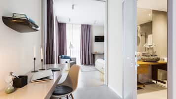 Apartament sènior, 1 dormitori | 1 dormitori, planxa i posts de planxar, wifi gratuïta i roba de llit