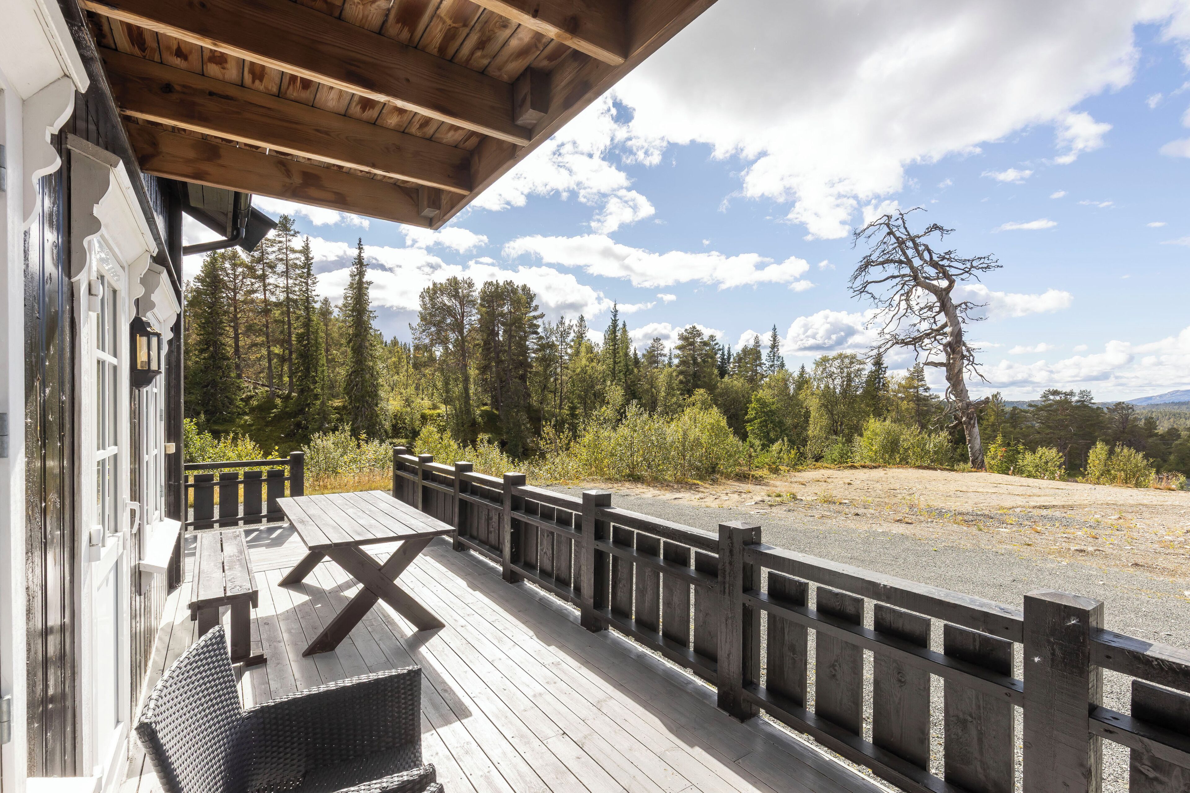 Ferienhütte, 3 Schlafzimmer, Bergblick, Hanglage | Blick vom Balkon
