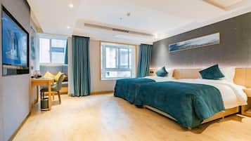 Minibar, desk, blackout curtains, rollaway beds