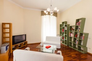 Deluxe Apartment, 2 Bedrooms, Non Smoking | Living area | Flat-screen TV - Residenza Duomo 314 (Naples)