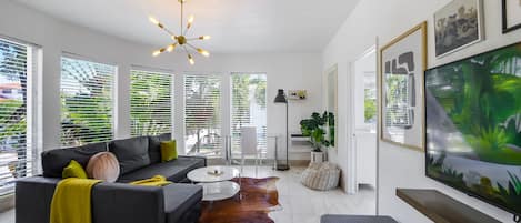 Standard Apartment, 2 Bedrooms, Kitchen | Living area | 42-inch flat-screen TV with cable channels, TV