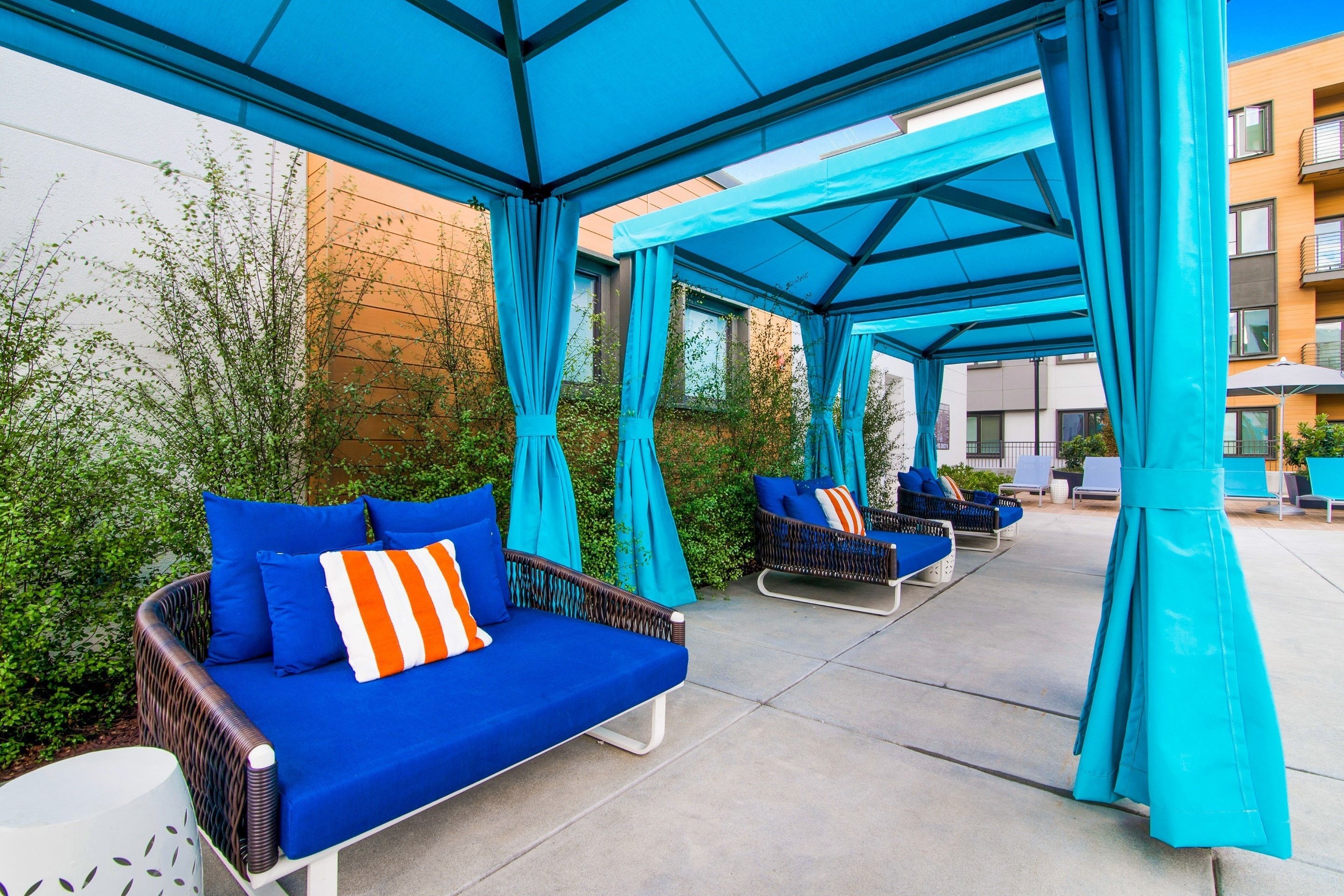 Outdoor pool, a heated pool, open 9:00 AM to 10:00 PM, pool umbrellas