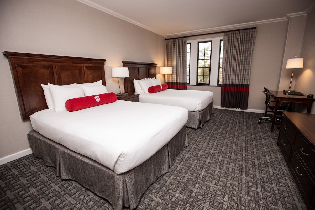 Standard Room, 2 Queen Beds, Non Smoking | Desk, blackout drapes, iron/ironing board, WiFi (free)