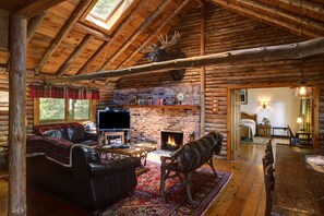 Smart TV, chimenea, reproductor de DVD, estéreo