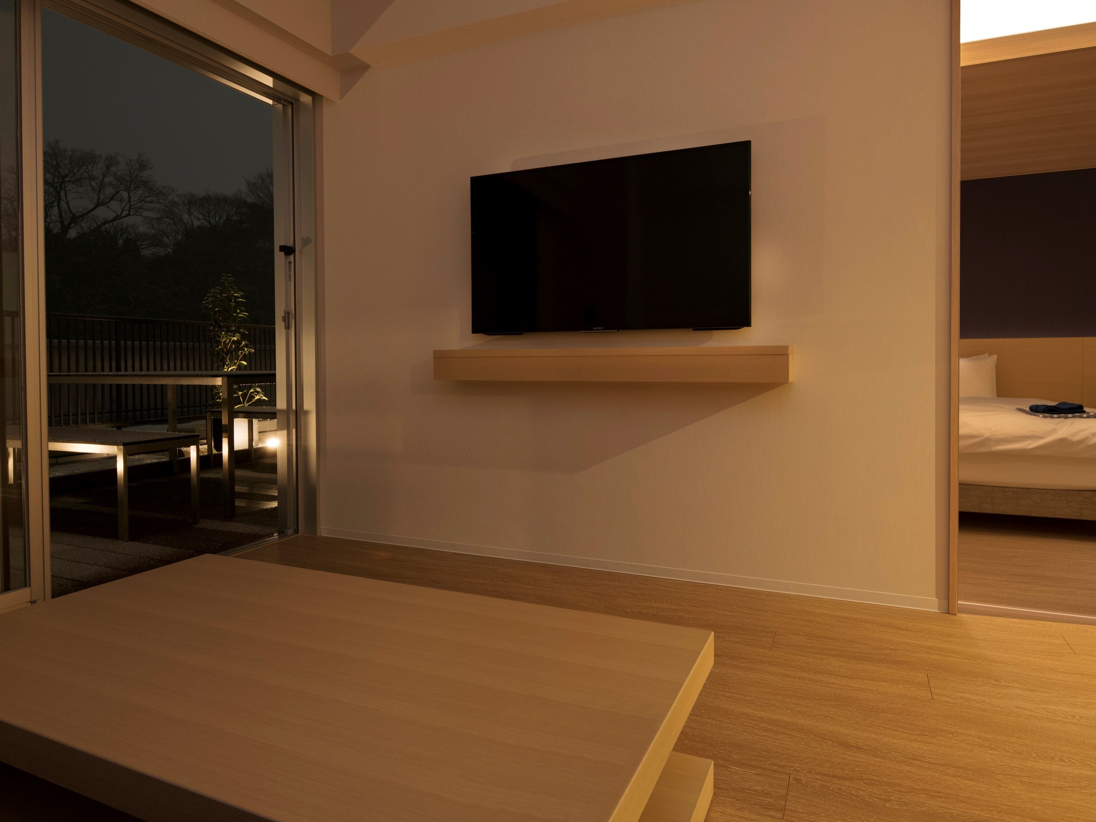 premier twin room, terrace | living area | flat-screen tv